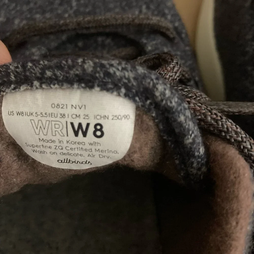 ALLBIRDS Womens Wool Runners MATTERHORN Dk Gray Sneaker Shoe Limited Ed NEW Sz 8 - Picture 6 of 7